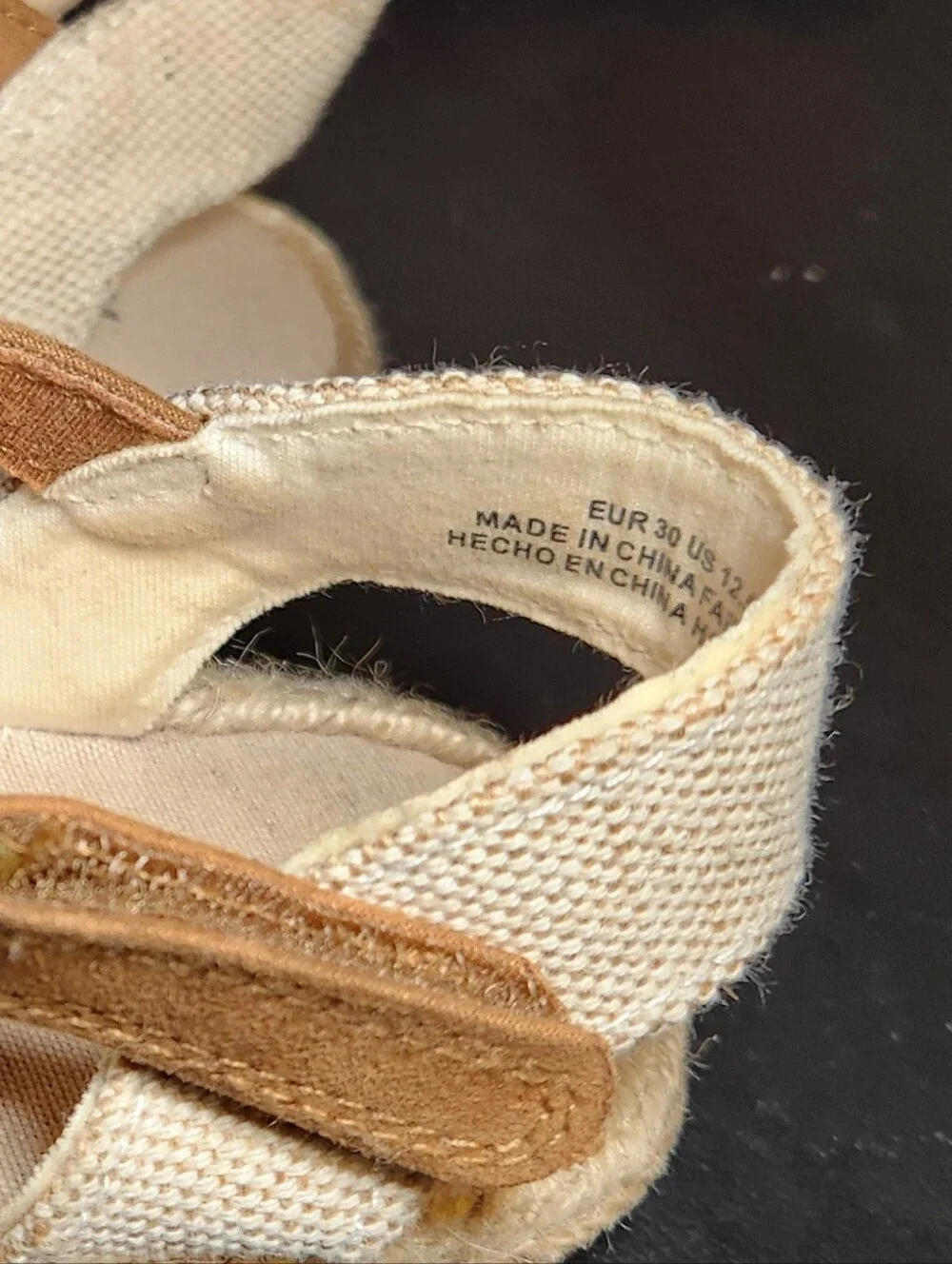 H&M Girls Cream Lace Espadrille Sandals